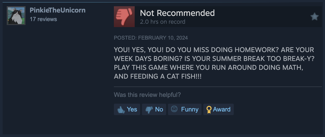 Negative review Negative review allcaps