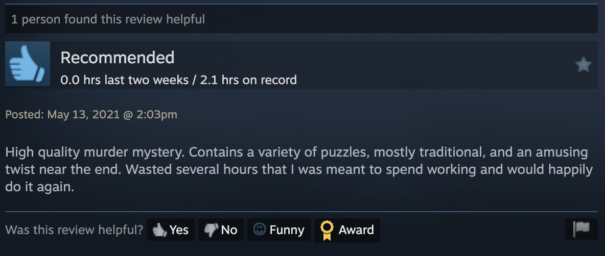 Nice review Nice review