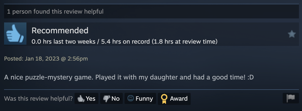 Review from a parent